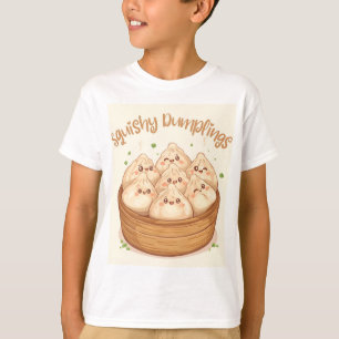 Camiseta Lindos e Felizes Bolinhos de Massa para Crianças