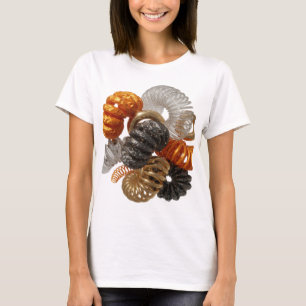 Camiseta Lindos Elásticos para Cabelo em Prata LARANJA E OU