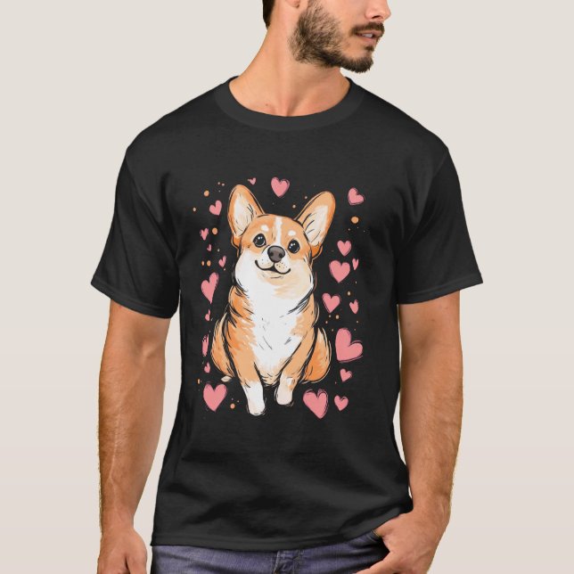 Camiseta Lindos Filhotes de Corgi (Frente)