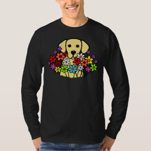 Camiseta Lindos Flores Amarelos Labradores