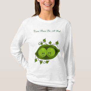 Camiseta Lindos Gêmeos Duas Ervilhas Em Uma Vagem