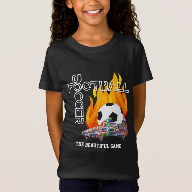 Camiseta Lindos Jovens de FUTEBOL do Mundo (Frente)