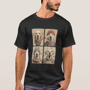 Camiseta Lindos Labradores Folhas de Outono Amantes de Cães