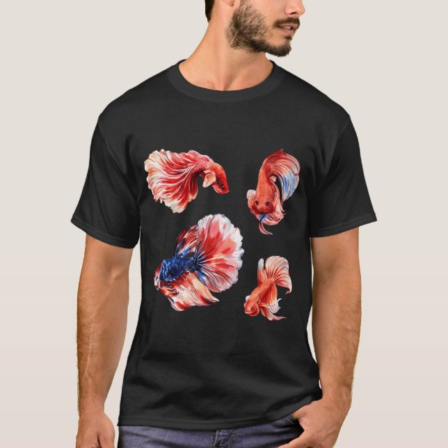 Camiseta Lindos Peixes Combatentes Siameses (Frente)
