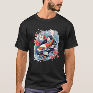 Camiseta Lindos Peixes Koi para Amantes de Nishikigoi Japon