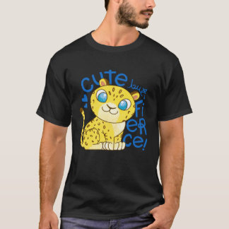 Camiseta Lindos Pequenos Filhotes de Leopardo Lindos Mas Fe