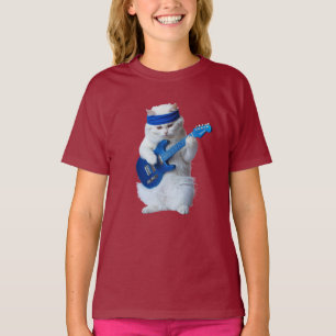 Camiseta Lindos Persianos Brancos Estrela do Rock Infantil