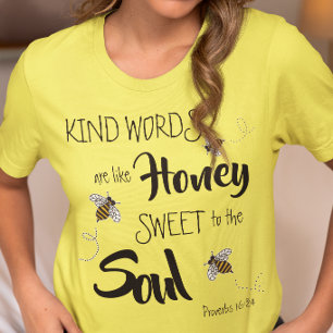 Camiseta Lindos Tipos de Abelhas Palavra Como Mel Moderno A