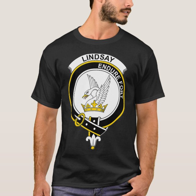 Camiseta Lindsay Casaco da Guarda Familiar de Armas (Frente)