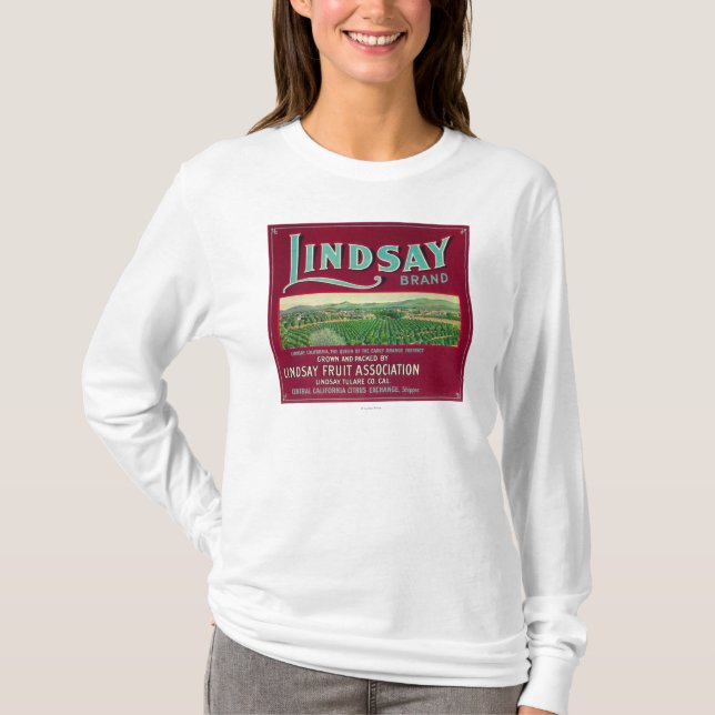 Camiseta Lindsay LabelLindsay alaranjado, CA (Frente)