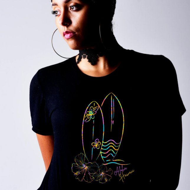 Camiseta Line-Art Hawaii Aloha Holiday (Criador carregado)