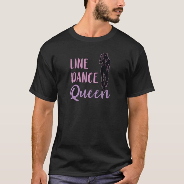 Camiseta Line Dance Queen Steps Country Western Dancer Line (Frente)