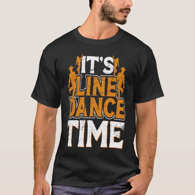 Camiseta Line Dance Time Line Dance Line Dancing Western Da (Frente)