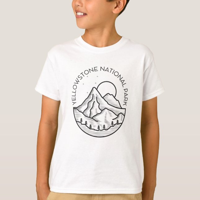 Camiseta Lineart Yellowstone National Park (Frente)