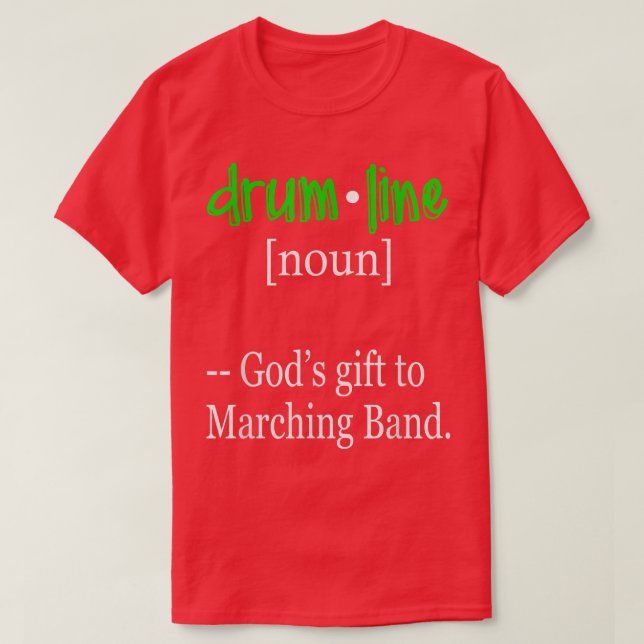 Camiseta LINEGods DRUM FUNNYodt para Banda Marching (Frente do Design)