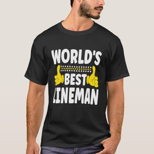 Camiseta Linema: A melhor profissão de homem de linha do mu (Frente)