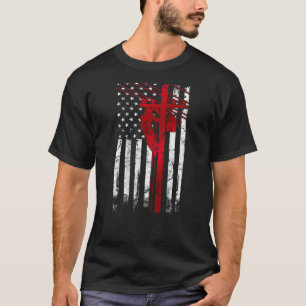 Camiseta Lineman American Flag