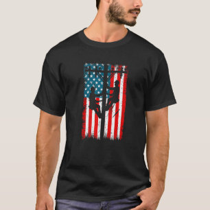Camiseta Lineman American Flag Electric Cable Patriotic Lin