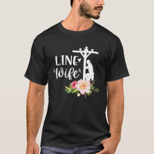 Camiseta Lineman da Linha de Energia do Coração e Flores da