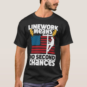Camiseta Lineman deve ter cuidado com a Lineworker Power El