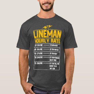 Camiseta Lineman Funny, presente de tarifa horária para Lin