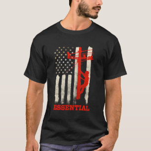 Camiseta Lineman Gifts Line Worker Image Na Parte Traseira 