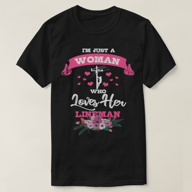 Camiseta Lineman Gifts Line Worker Line Wife I Love My Line (Frente do Design)