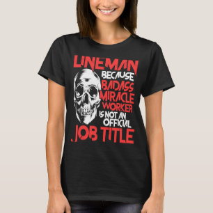 Camiseta Lineman Job Título American Electronics Cable Wire