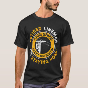 Camiseta Lineman Lineworker aposentado Power Lineman Retire