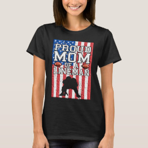 Camiseta Lineman Mãe Linemom American Football Linemen Prou