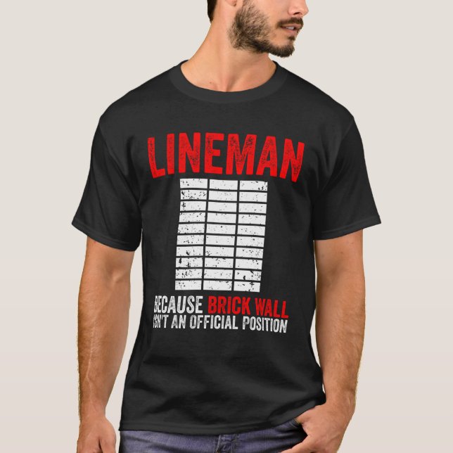 Camiseta Lineman, Ofensivo Americano de Futebol (Frente)
