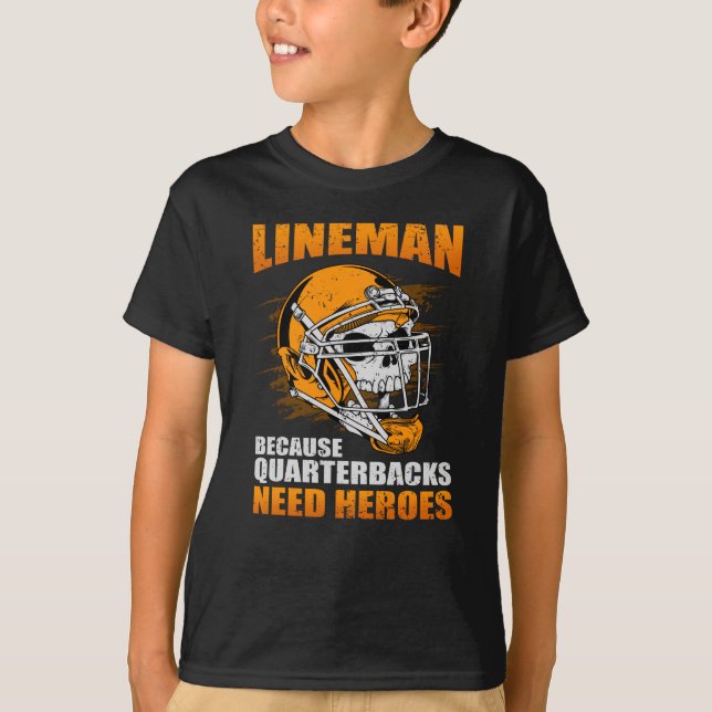 Camiseta Lineman Porque Quarterbacks Futebol Lineman (Frente)
