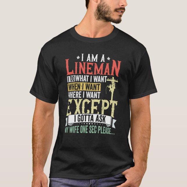 Camiseta Lineman Roupa Electronics Power Pole Eletric Lin (Frente)
