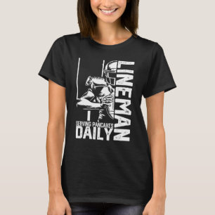 Camiseta Lineman Servindo a Ofensiva Diária de Futebol de P