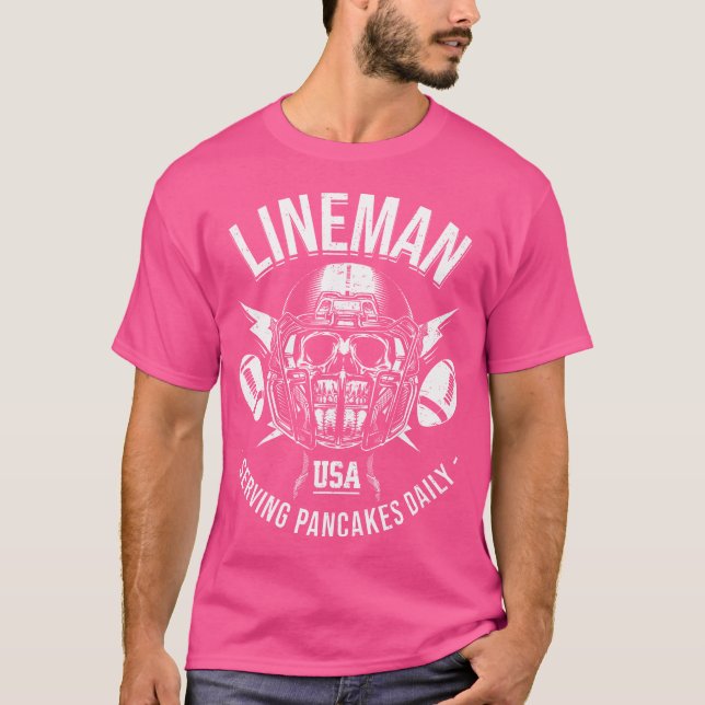 Camiseta Lineman Servindo a Ofensiva Diária de Futebol de P (Frente)