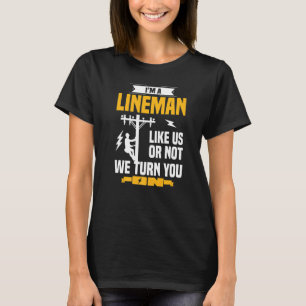 Camiseta Lineman Stuff Homens Técnicos Elétricos Pré
