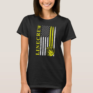 Camiseta Lineman Usa Flag American Electronics Engenheiro C