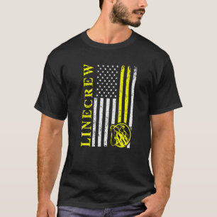 Camiseta Lineman Usa Flag American Electronics Engenheiro C