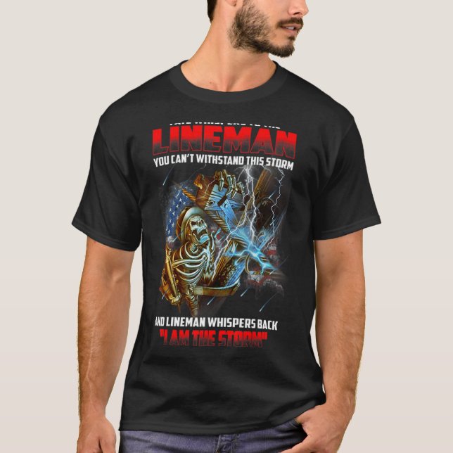 Camiseta Lineman Whispers De Volta Eu Sou A Tempestade (Frente)