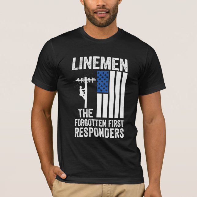 Camiseta Linemen the forgotten first responders Men's Tee (Frente)
