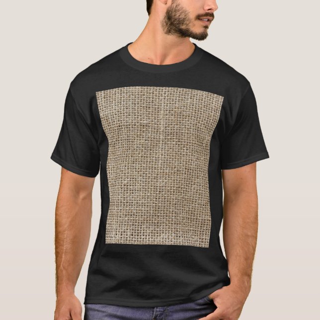 Camiseta Linen Bruto: Tecido natural texturizado. (Frente)