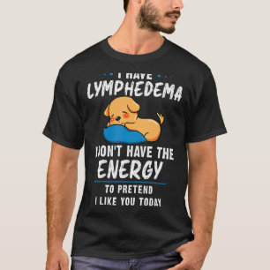 Camiseta Linfedema Guerreiro Cão Linfedema Doentes com Conh