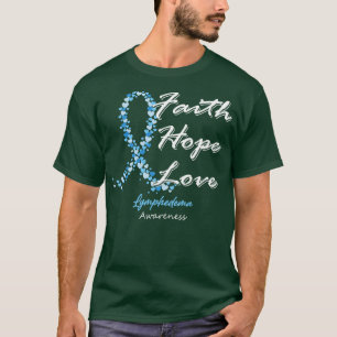 Camiseta Linfedema Sensibilização Fé Esperança Amor Nesta F