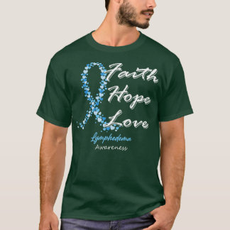 Camiseta Linfedema Sensibilização Fé Esperança Amor Nesta F