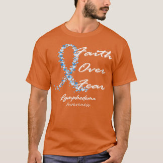 Camiseta Linfedema Sensibilização Fé Sobre Medo Nesta Famíl