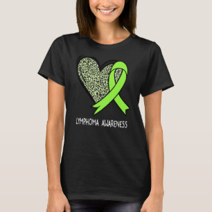 Camiseta Linfoma Cardíaco Leopardo Linfoma Verde limão de C
