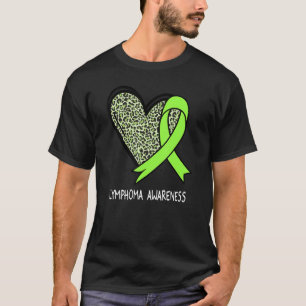 Camiseta Linfoma Cardíaco Leopardo Linfoma Verde limão de C