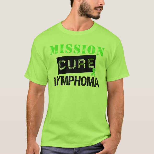 Camiseta Linfoma da cura da missão (Frente)