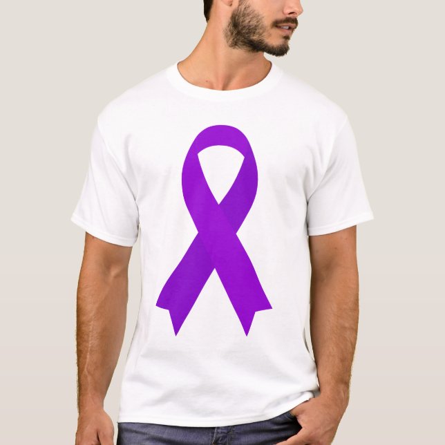 Camiseta  Linfoma de Hodgkin Fita de Sensibilização Violeta (Frente)