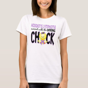 Camiseta Linfoma de Hodgkins sujado com o pintinho errado